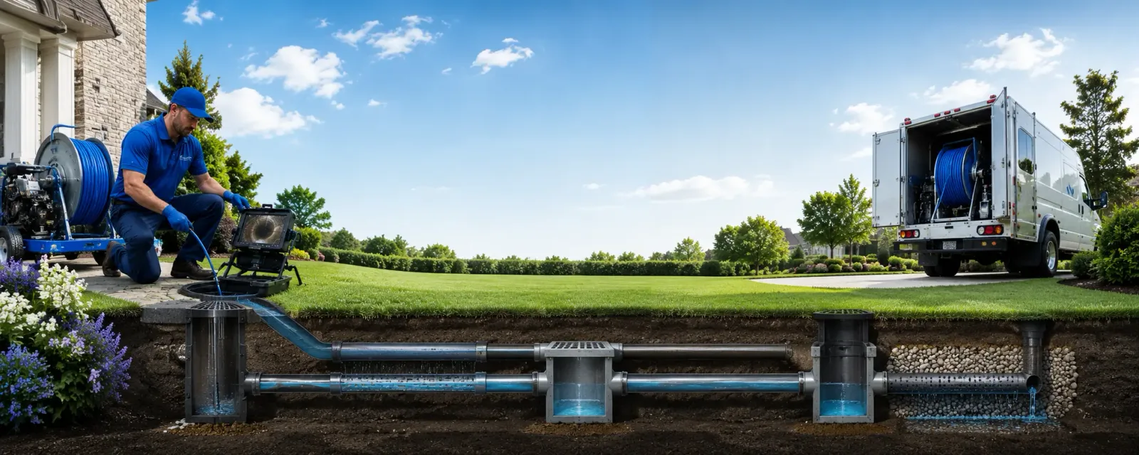 Outdoor drain cleaning information for Lancaster, VA